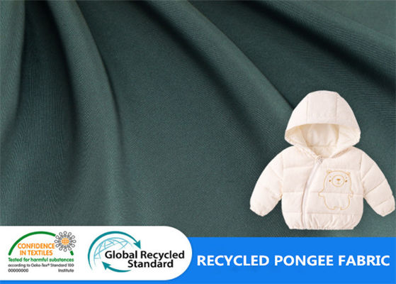 50Dx50D 100% Polyester Pongee Vải PET tái chế cho quần áo áo khoác mùa đông