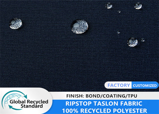 100% tái chế Matt Polyester 0.2 Ripstop Taslon Vỏ mềm Vải áo khoác mùa đông chống lạnh
