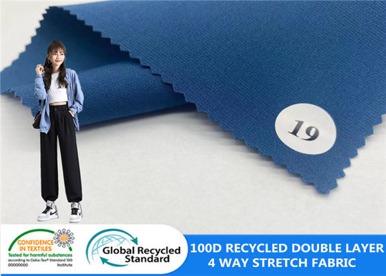 100D hai lớp Polyester tái chế Chai nhựa Vải Quần thường Quần thể thao Vải