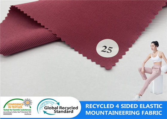 Polyester Spandex tái chế Chai nhựa Vải Dobby Quần áo thể thao Chất liệu vải