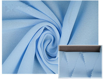 100% Polyester mềm ánh sáng màu xanh voan vải thoáng khí cho mùa hè ăn mặc / quần