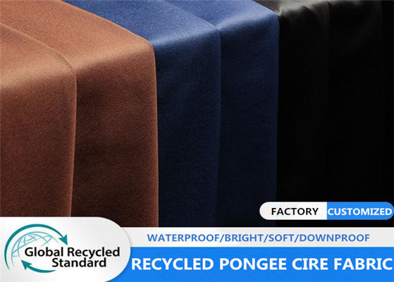 60GSM 100% tái chế Pet 300T vải Pongee Polyester