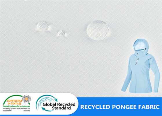 Vải áo khoác mùa đông 100% tái chế Ripstop PET Pongee vải