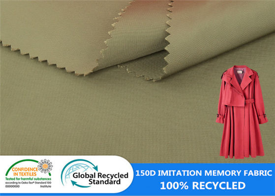 Twill 100% chống thấm nước Chai nhựa tái chế Polyester Áo khoác mùa đông Vải lưng